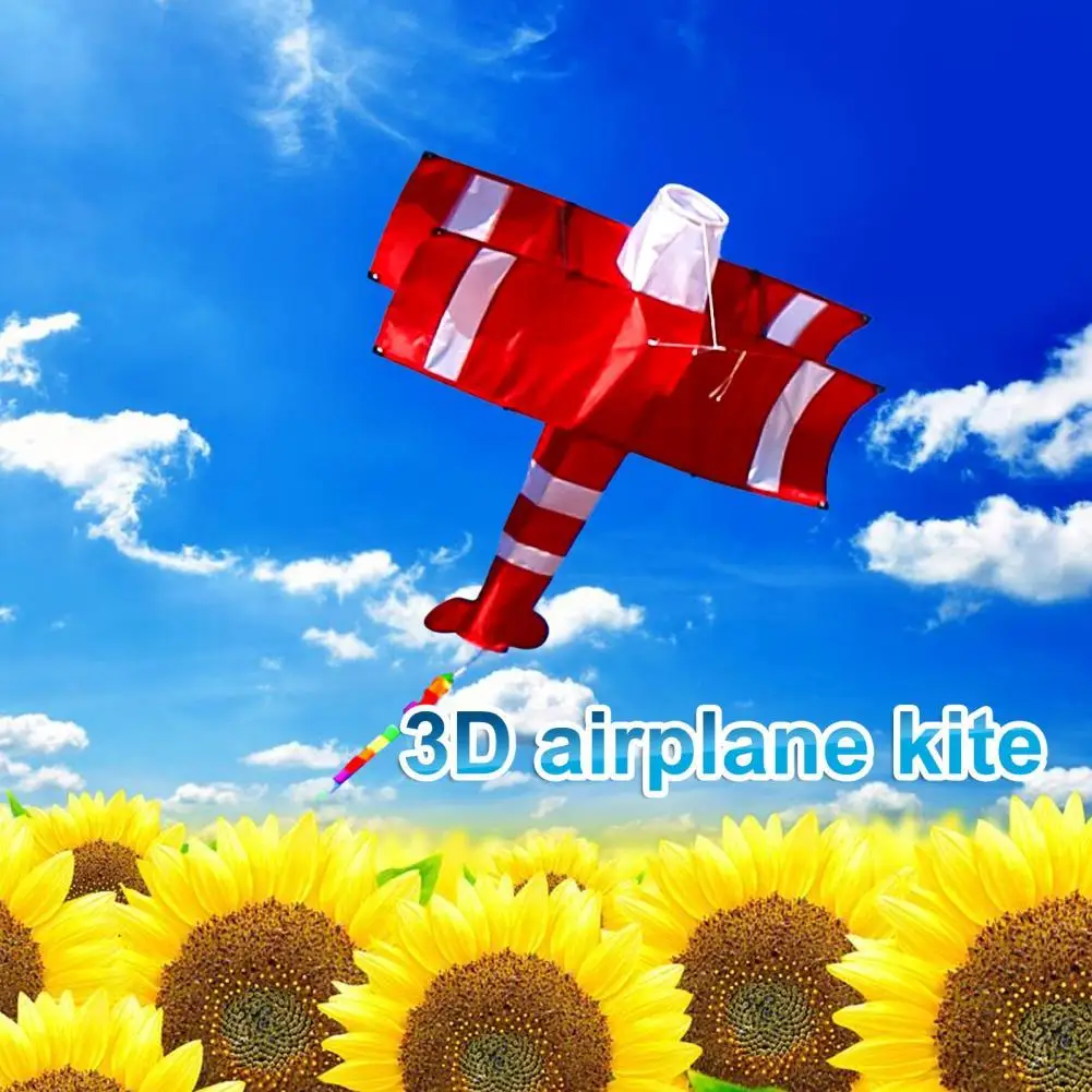 Большой красочный воздушный змей 3D большой клетчатый тканевый красный детский