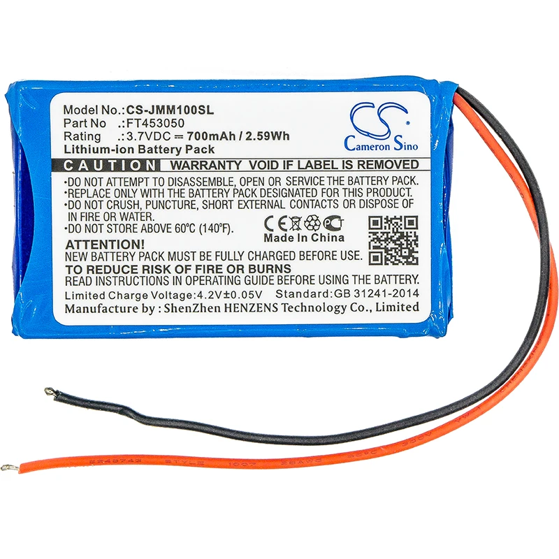 Cameron sino 700mAh Аккумулятор для JBL Micro, Micro беспроводной 2013, FT453050