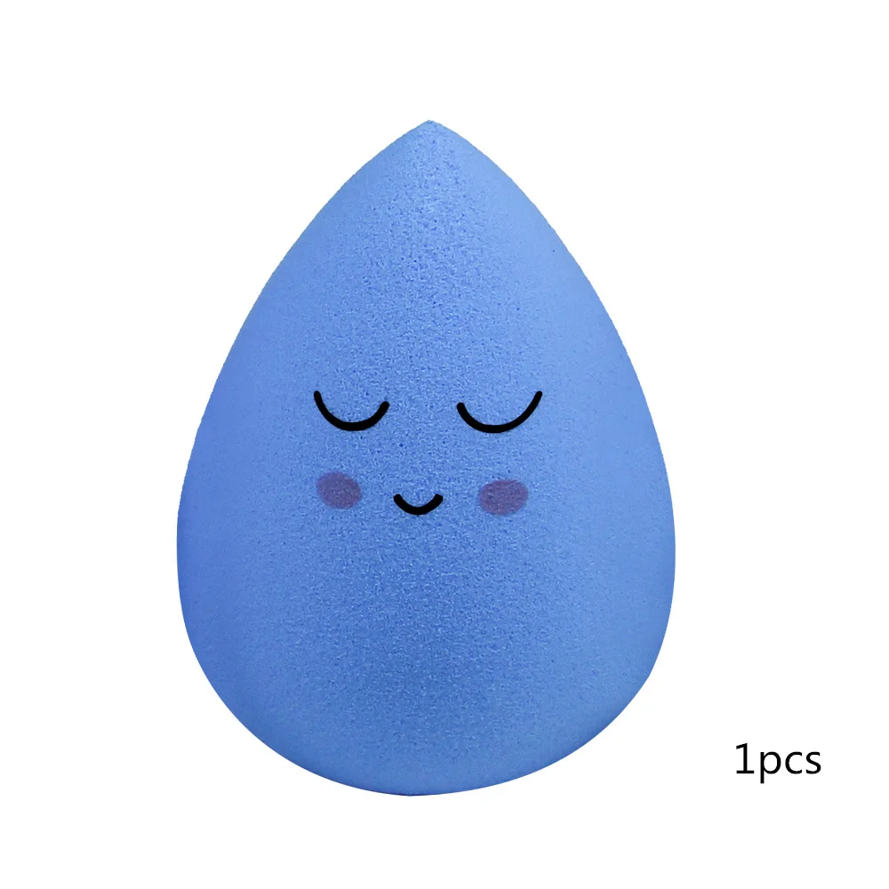 blue 1 шт Ctue форма капли воды косметический спонж для макияжа смешивание губок лицо Жидкая Основа крем макияж Косметическая пудра слойка - Цвет: blue