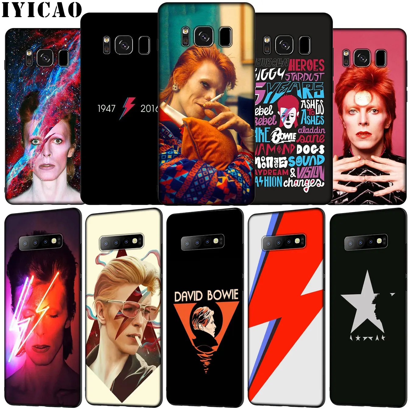 Модный мягкий силиконовый чехол IYICAO Дэвид Боуи для телефона Samsung Galaxy S20 Ultra S10e S9 S8