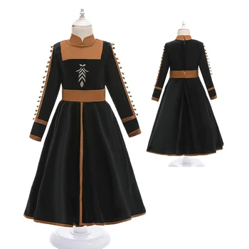 

Snow Queen 2 Girls Elsa Dress Halloween Christmas New Year Costume Long Sleeve Elza Dress Up Kids Girls Clothes 2020