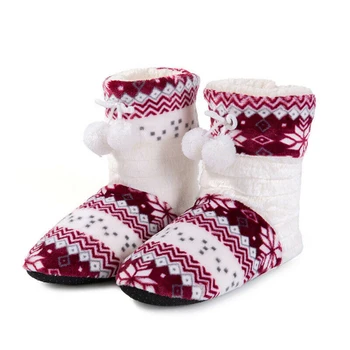 

Comfortable Floor Socks Ladies Slippers Women Ankle Boots Winter Warm Fur Lined Booties -WT