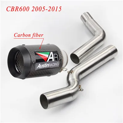 CBR 600 для Honda CBR600 cbr600rr 2005- CBR 1000 2004-2007 мотоцикл передняя средняя Соединительная труба глушитель труба - Цвет: A