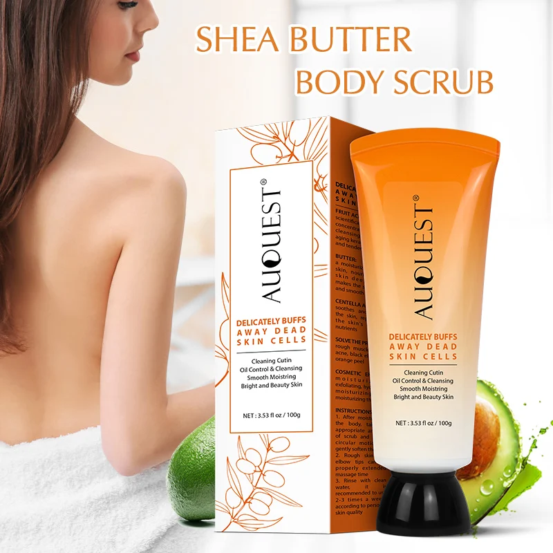 

AUQUEST 100g Natural Shea Butter Face Scrub Organic Deep Cleansing Facial Body Scrub Moisturizing Exfoliating Skin Body Care