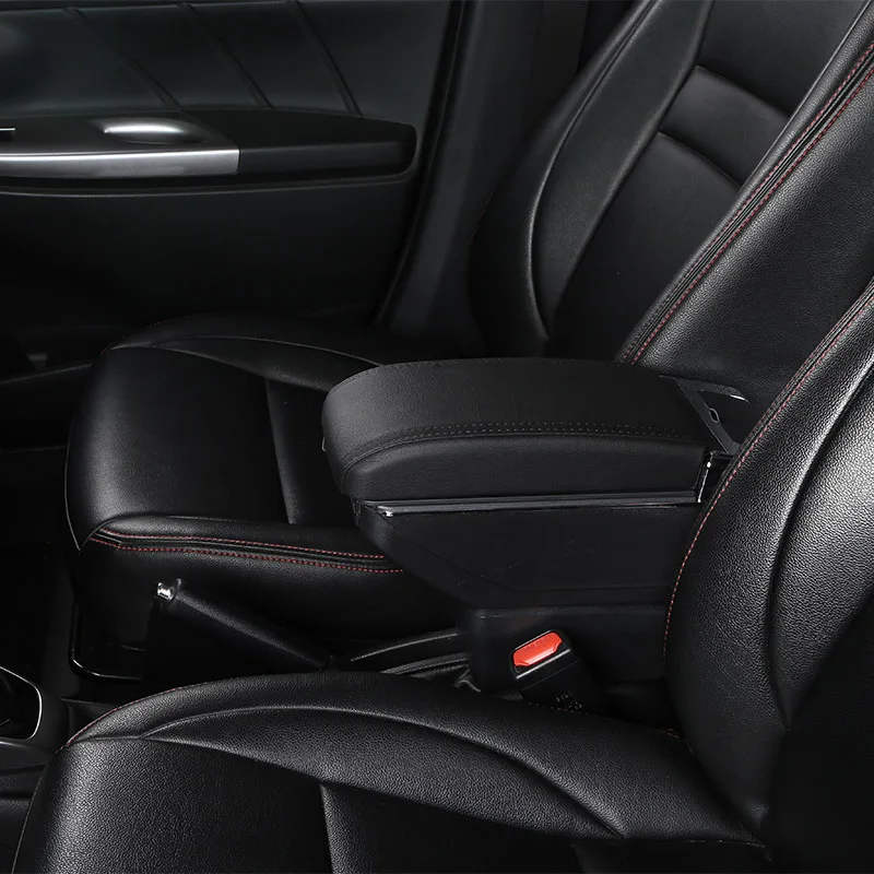 Para Nissan Terrano 3 reposabrazos caja doble elevada con USB Central Console caja de almacenamient