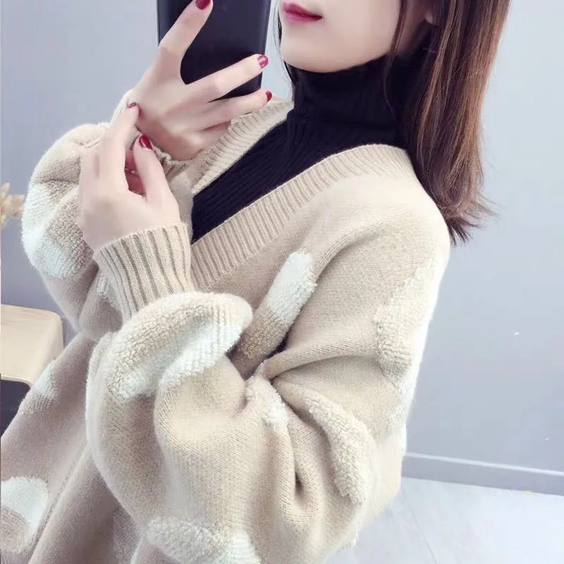 2019 Korean Style Women Sweater Cardigan Women Long Sleeve Knit Sweater Large Size Soft Sweater Ladies Winter Coat Pull Femme