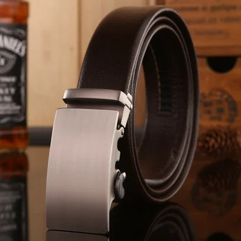 

3.50cm Width Men Automatic Buckle Designer Luxury Brand Belt 130 140 150 160cm Male Plus Size Black Waist Belts Strap Waist 2020