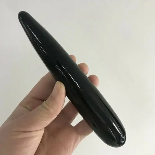 Natural obsidian crystal massage wand healing massager