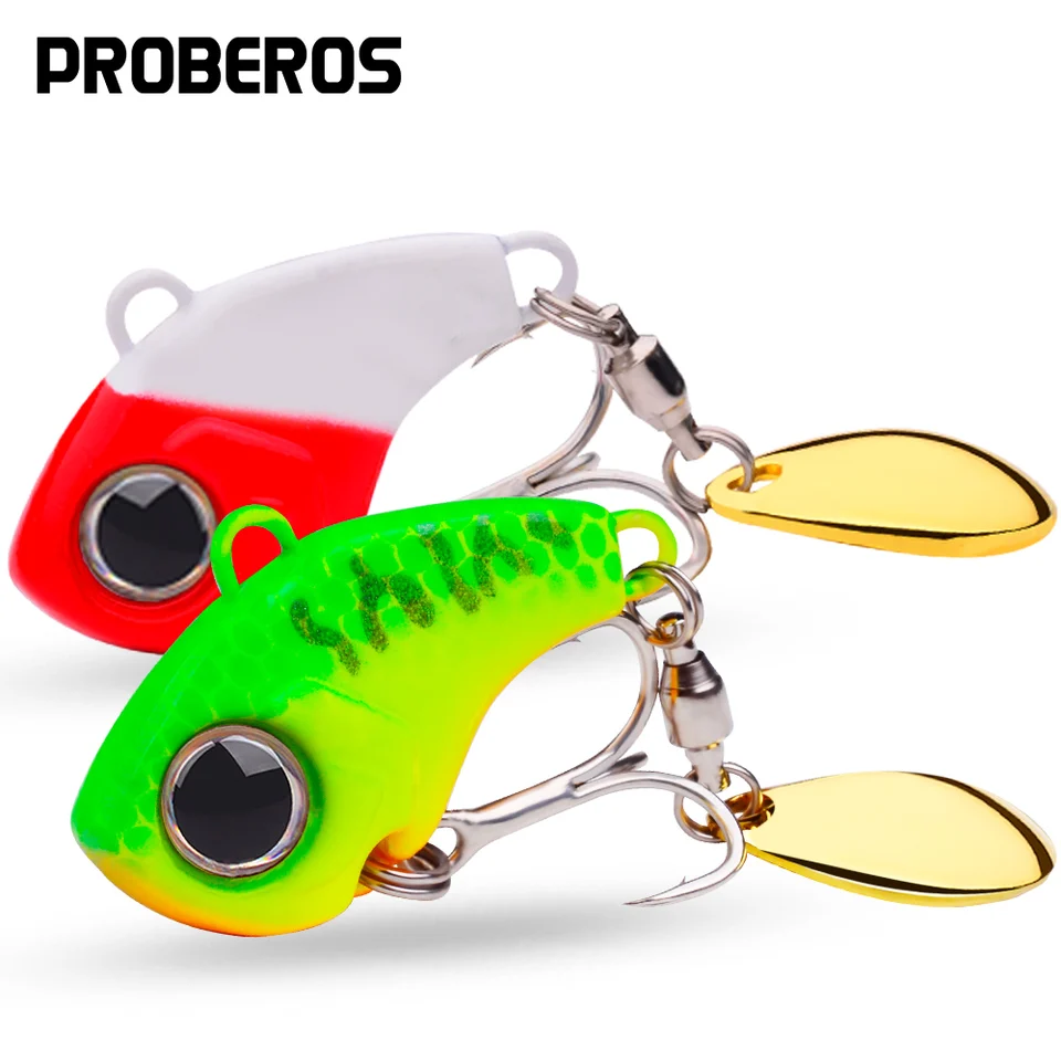 PROBEROS 20PCS Metal VIB Spoon Spinner Sequin Lures 5-8-14-20g