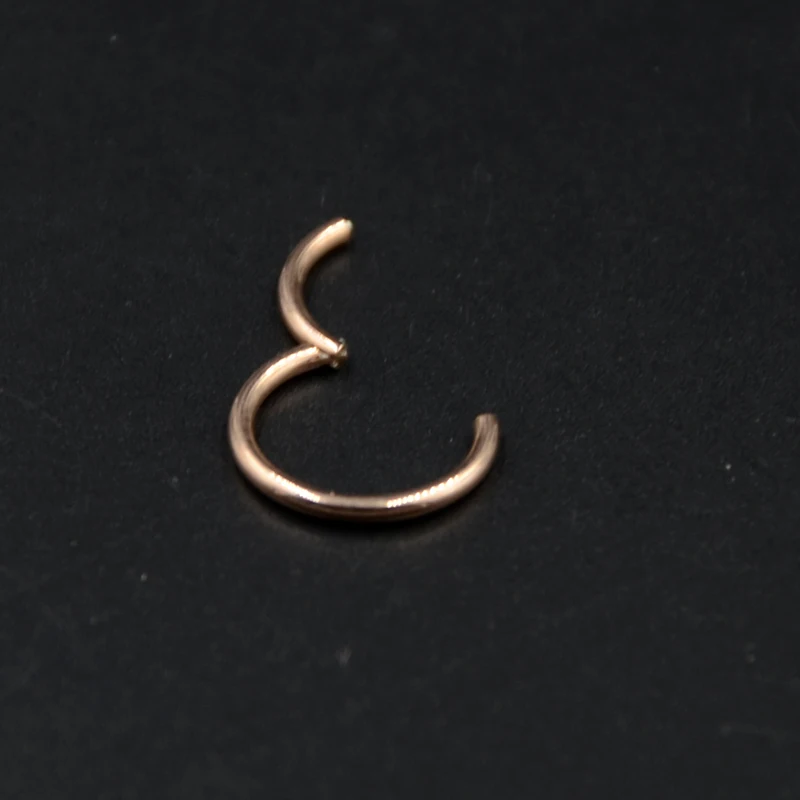 Rose gold 1 шт. G23 титановые сегментные шарнирные кольца Перегородка носа кликер пирсинг губы серьги спираль пирсинг носа ювелирные изделия для тела 18 г& 16 г& 14 г - Окраска металла: Rose gold