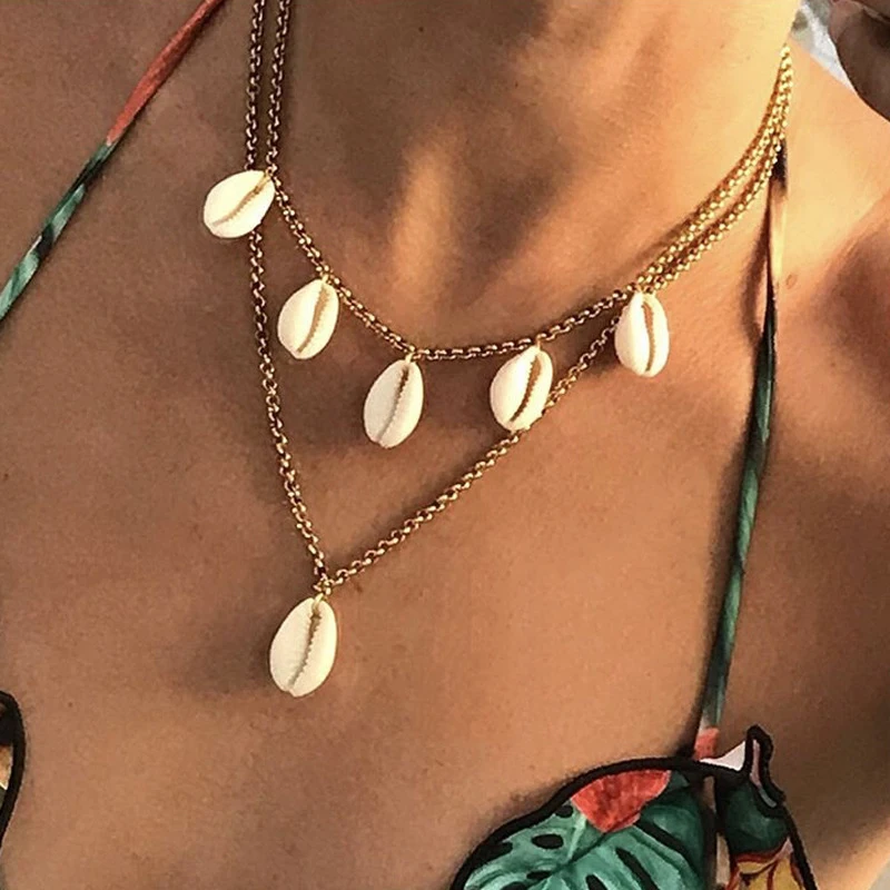 2 шт./компл. Boho основа ожерелья для женщин Классическая Подвеска золотой цепочки