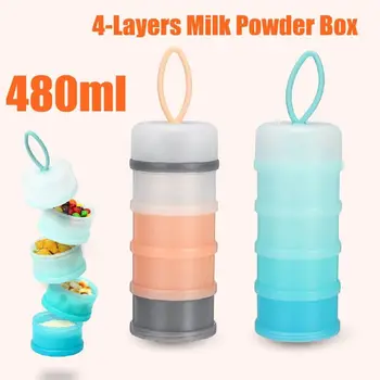 

4 Layer Baby Food Storage Box Milk Powder Boxes Portable Toddle Milk Container