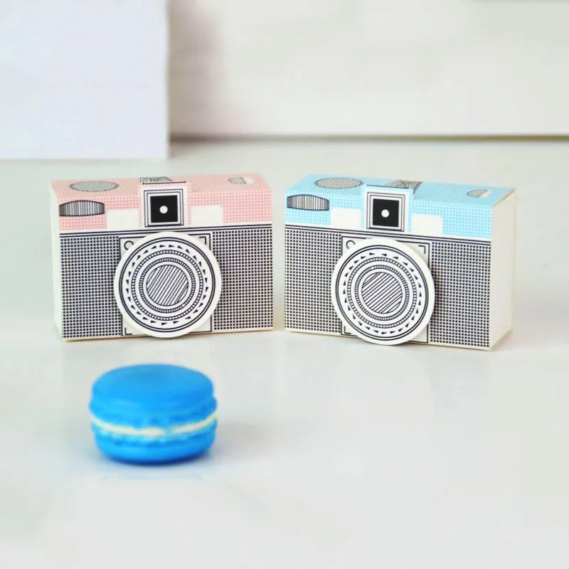 

50pcs/lot Creative Camera Candy Box Candy Packaging for Wedding Gift Box Macaron Boxes Event Party Supplies Wedding favors 7/5