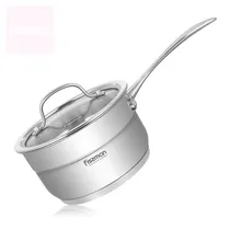 Кастрюля NORDIA 1.8L серии со стеклянной крышкой из нержавеющей стали общего назначения для газовой и индукционной плиты