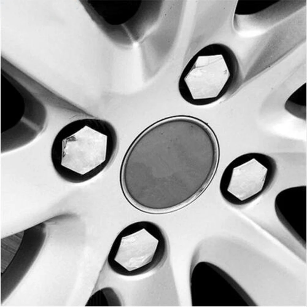 16PCS/Lot Car ABS Chrome Wheel Rim Cover Tyre Screw Cap Decor For Peugeot 206 207 301 307 308 408 508 3008 Citroen C4l C5 C2