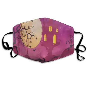 

Lovely Cloth Reusable Anti Dust Face Mouth Cover Halloween Moon Party Cloth Warm Windproof