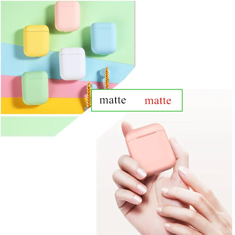 

i7 i9s i11 i12 tws matte Wireless Bluetooth earphone Noise reduction office job headphones with call function For xiaomi huawei