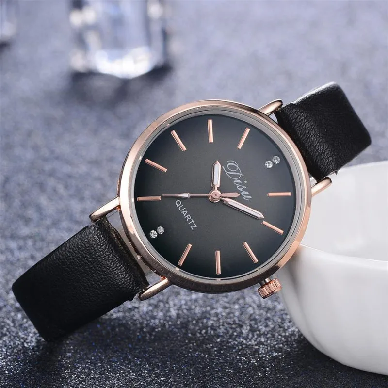 GENAVA Брендовые женские часы белые модные кварцевые женские часы montre с кожаным ремешком простой дизайн наручные часы подарок reloj mujer