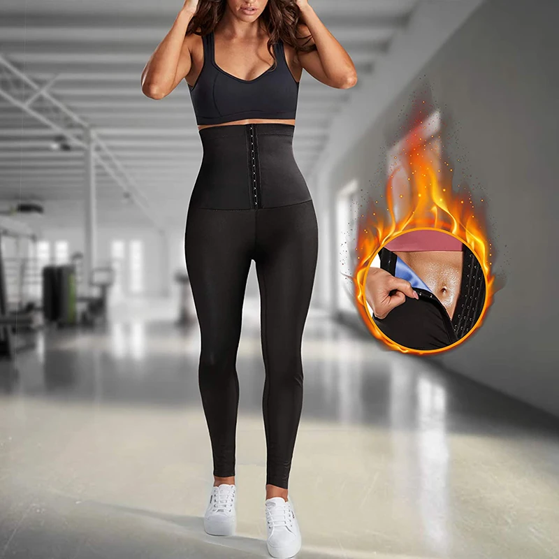 tummy tucker Sweat Sauna Pants Body Shaper for Weight Loss Slimming Shapewear Women Waist Trainer Tummy Control Thermo Sweat Leggings Fitness shapewear bodysuit