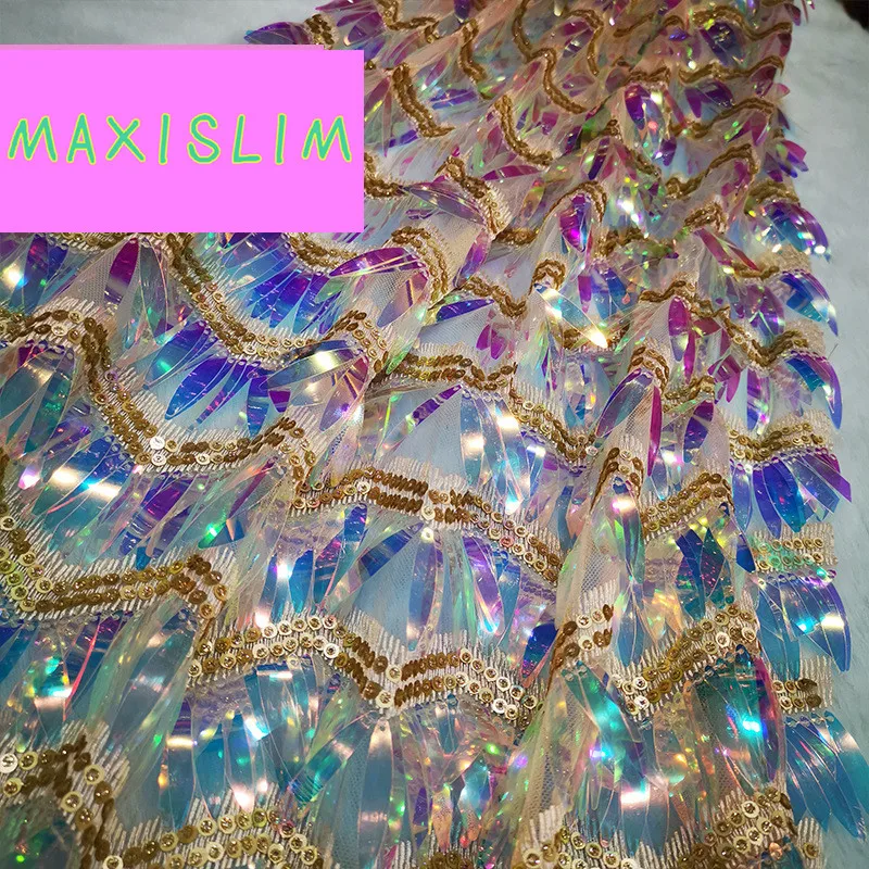 100cm x 130cm 1 Metro Champán A-Express Tela de lentejuelas Brillante Paño Material de lentejuelas 3mm Arte Vestido de novia Mantel de purpurina 130cm ancho 