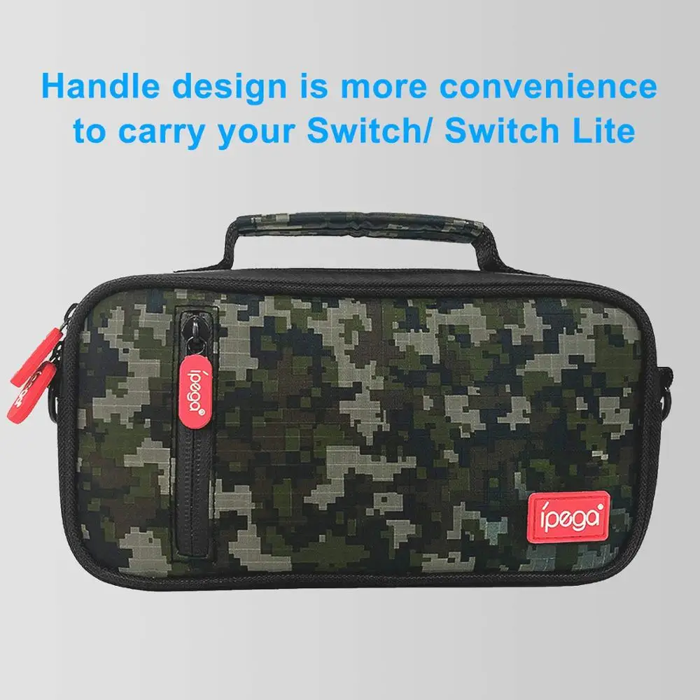 Камуфляжный чехол для переноски, сумка для nintendo Switch и kingd Switch Lite, сумка-мессенджер для путешествий, чехол с регулируемым ремешком