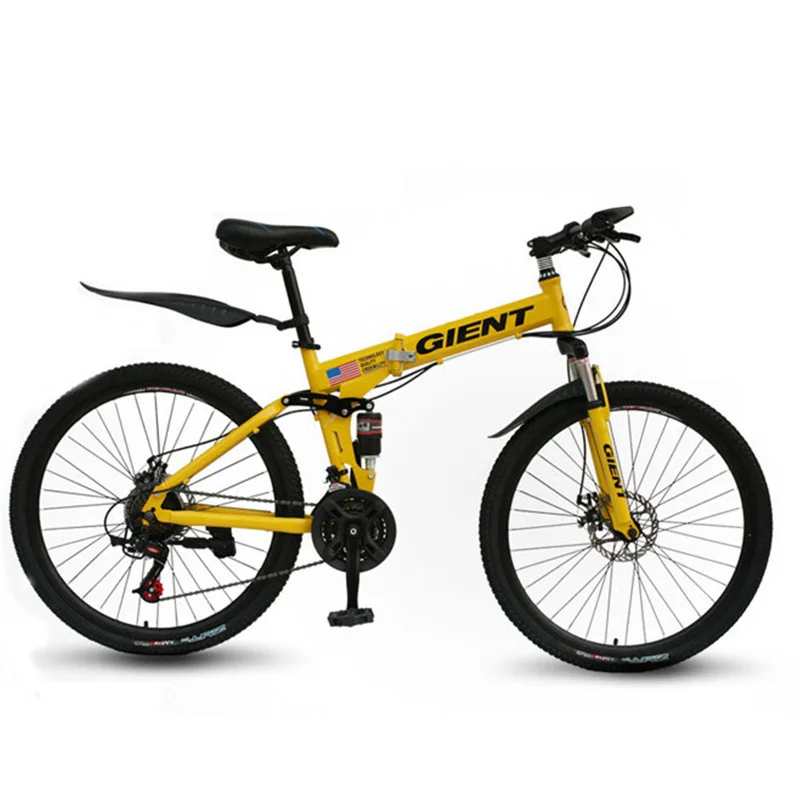 Top Mountain Folding Bike Bicycle 21 Speed 26 Inch Double Shock Absorption Shifting One Wheel Adult Men and Women 4