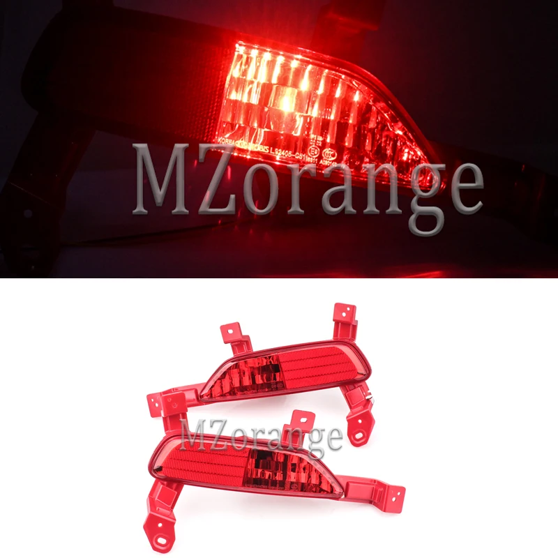 

MZORANGE Car Red Tail Rear Bumper Reflertor Light Lamp Brake Light Rear Fog Lights for Kia Sorento 2015 2016 2017 car accessory