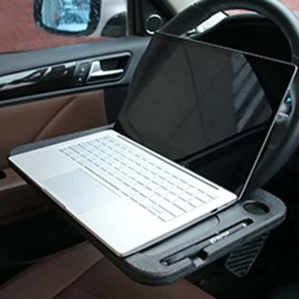 Goedkoop Auto Desk Koffie Houder Laptop Computer Tafel Stuurwiel Universele Draagbare Eet Werk Drinken Seat Lade Auto Accessoires