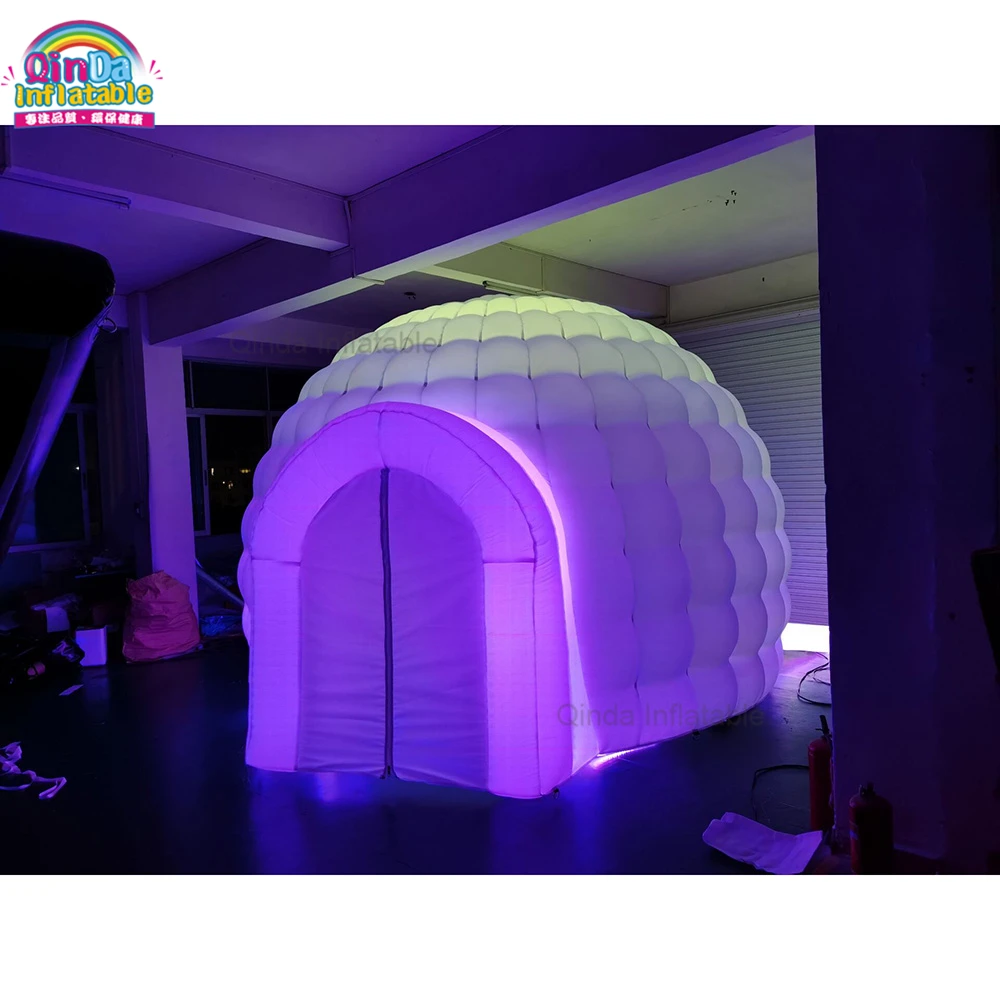 LED Lights Inflatable Igloo Tent, Inflatable Dome Party Tent For Sale 2
