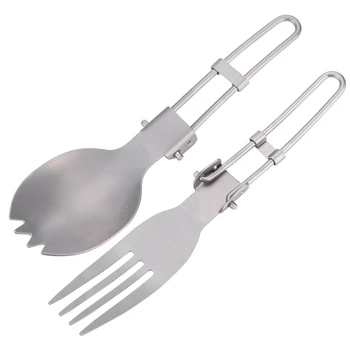 

Titanium Spoon Cutlery Fork Ultralight Folding Portable Outdoor Camping