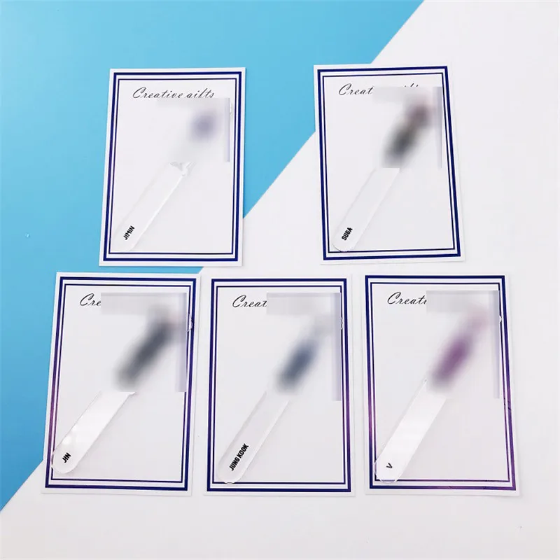 

New Kpop Bangtan Boys JUNG KOOK JIMIN V SUGA JIN Transparency Acrylic Creative Marks Bookmark Size 2*10cm