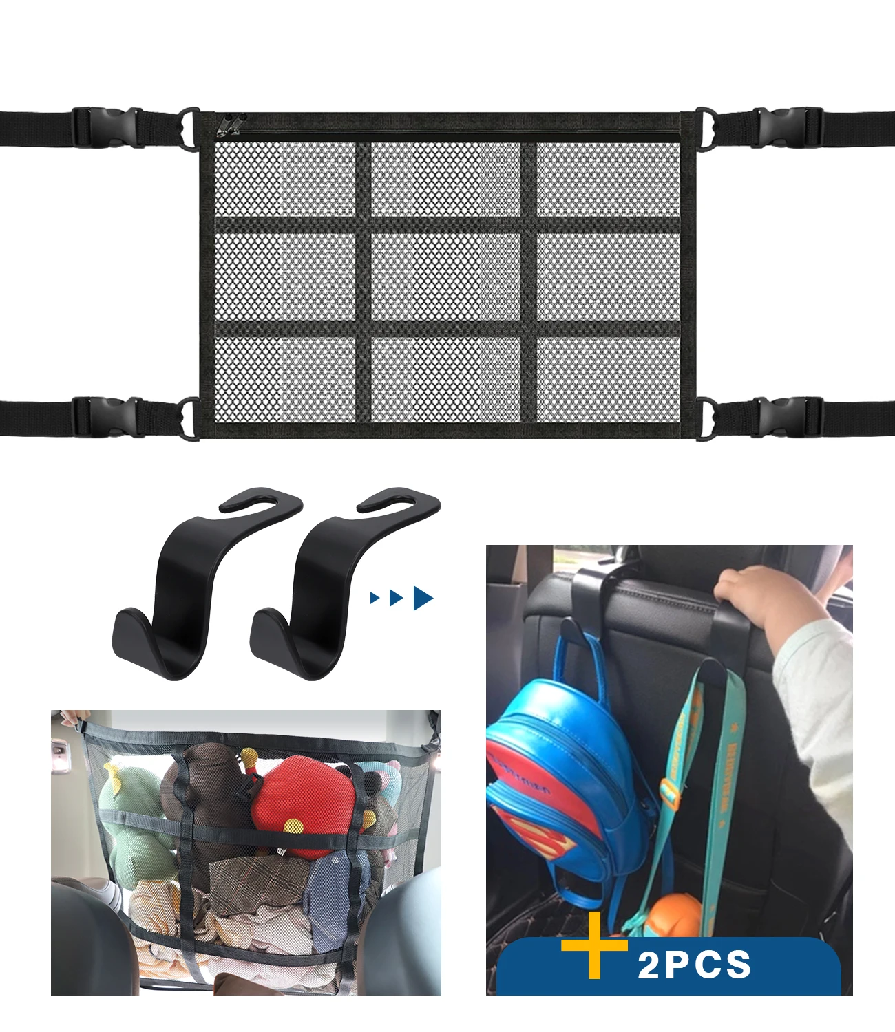 

Universal Car Trunk Net Elastic Luggage Net 2 Layer Trunk Organizer Elastic Luggage Net Holder Pocket Vehicle supplies