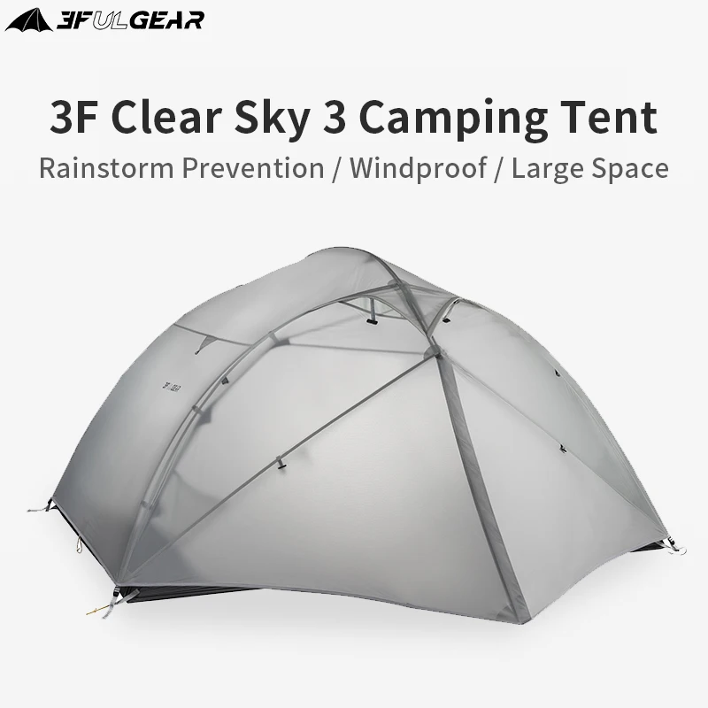 3F UL GEAR туристическая палатка Qingkong3 на 3-4 человек легкая двухслойная для походов