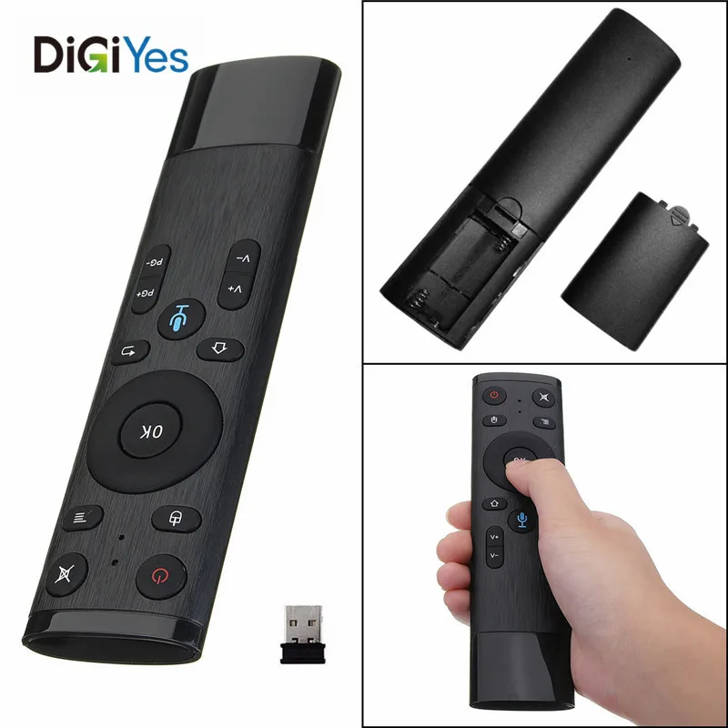Air mouse Voice беспроводной 2,4G голосовой пульт дистанционного управления для Smart tv Android Box IP tv с USB Приемником