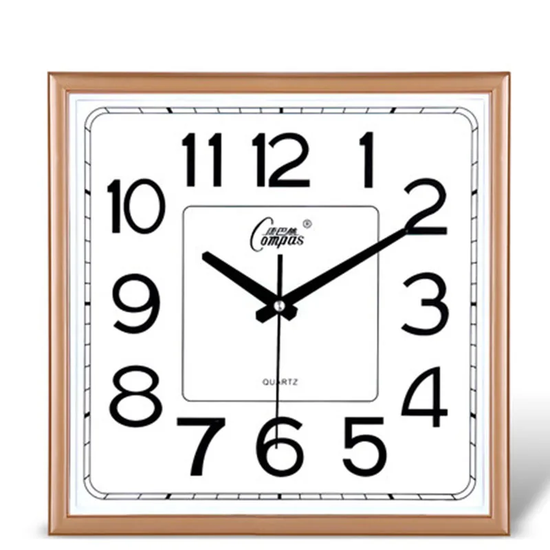 Большие 3d креативные квадратные настенные часы современный дизайн дети тихий кухня северные часы Reloj настенные часы домашний декор WBY046 - Цвет: Golden