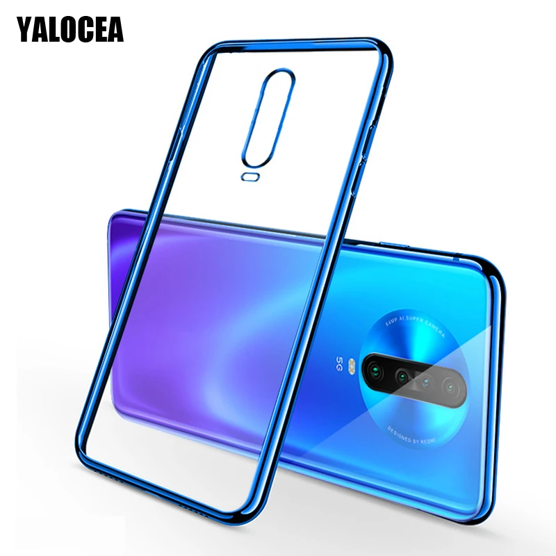 Luxury Plating Case for Xiaomi Pocophone Poco X2 Ultra Thin Slim Transparent Soft TPU Silicone Cover X 2 Fundas |