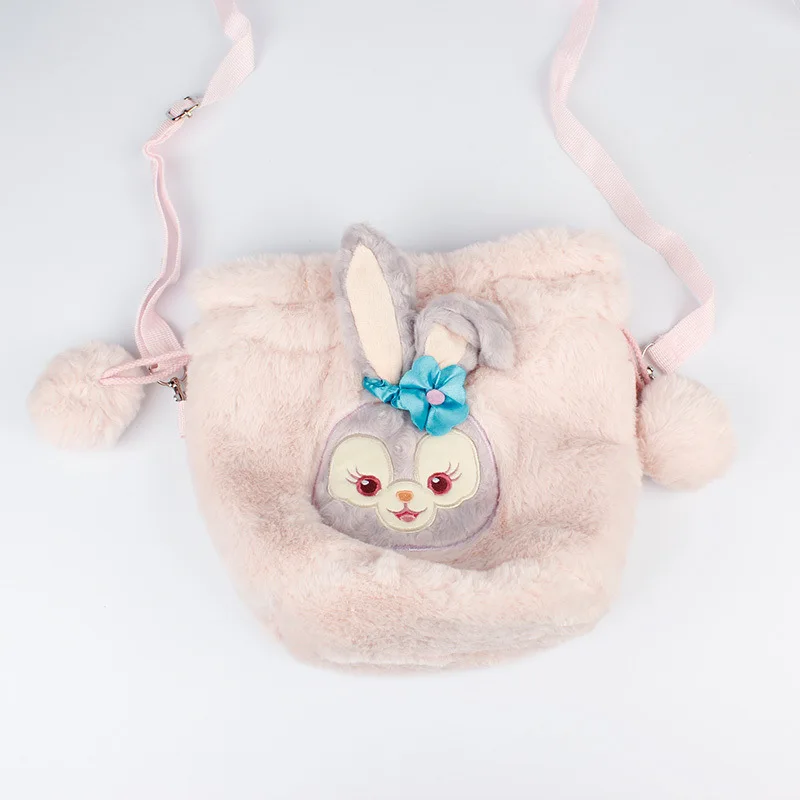 

Star dai lu Plush Drawstring Top Shoulder Bag Mobile Phone-friendly Large Pocket Wrap ba lei tu Doll Women's CHILDREN'S Satchel
