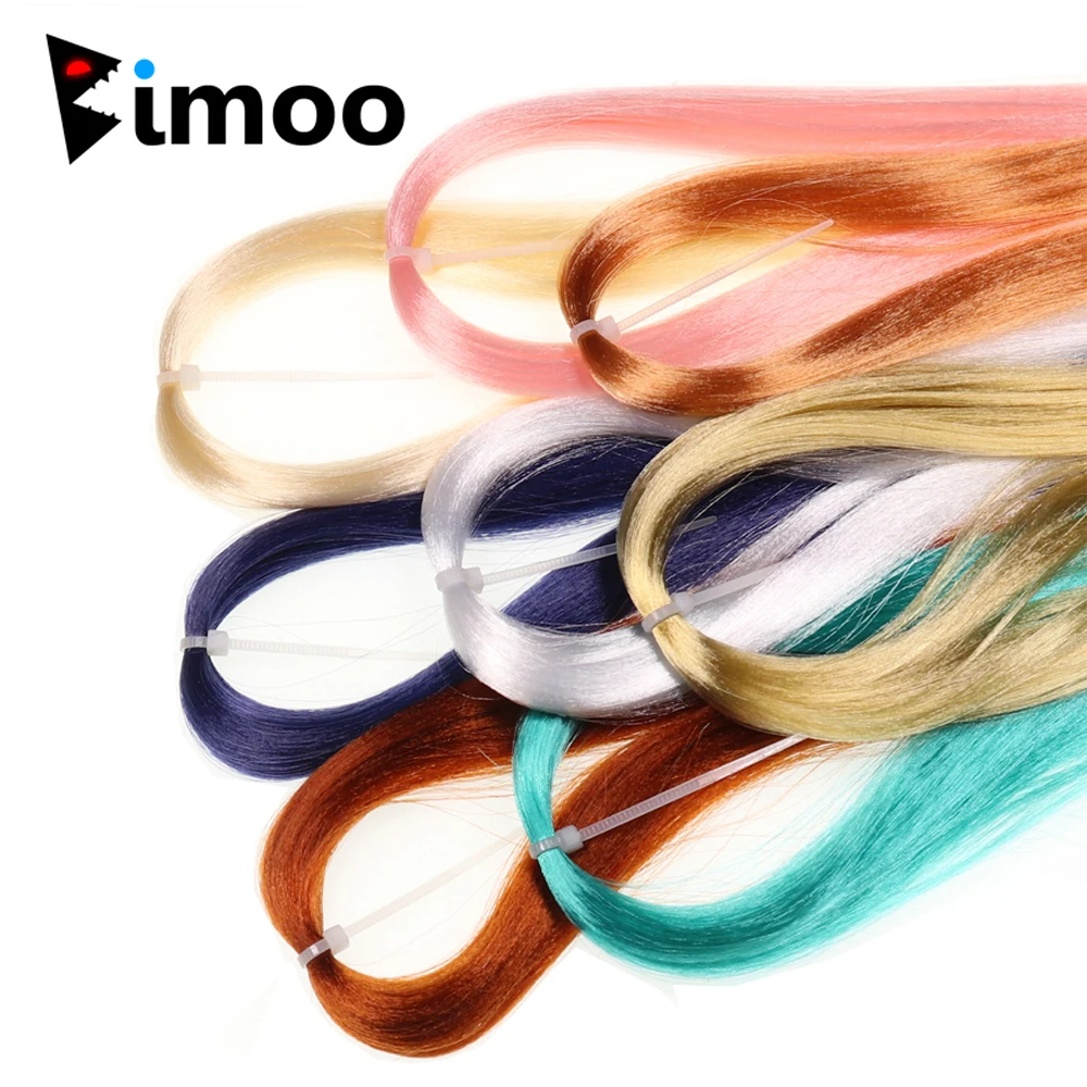 Bimoo 2 Borse Soft Fly Tying Fibra Streamer Steelhead Fly Sabiki Rig Materiale Per Capelli Filo Per Capelli Sintetico 10 Colori