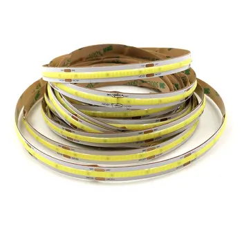 

Flexible 12V 24V COB LED Strip 0.5m 1m 5m Soft Bar Lights Waterproof FOB LED Strips Lamp for Decoration DIY Lighting White Color