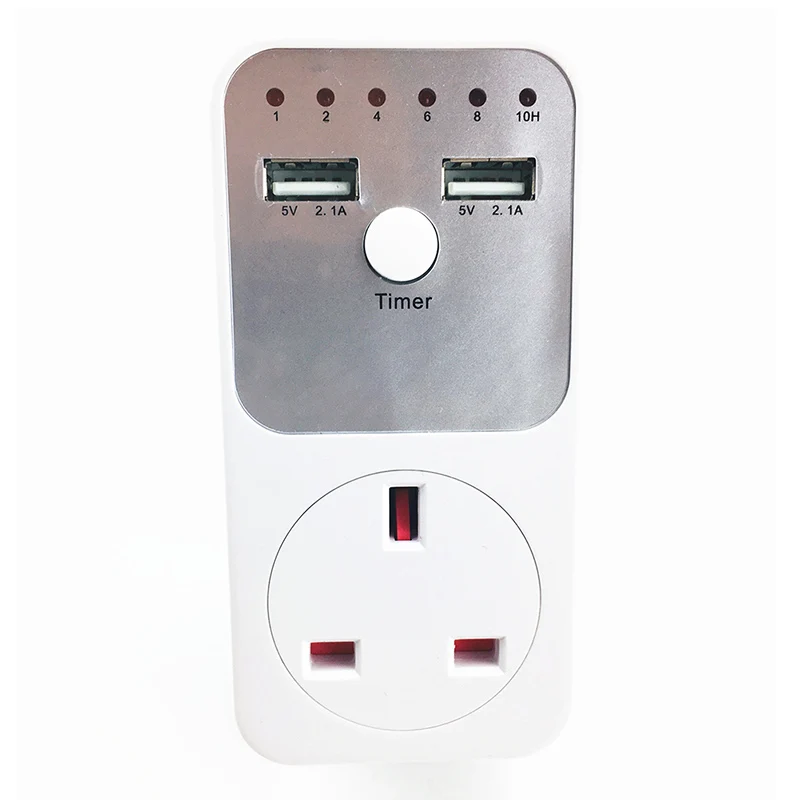

Dual USB Timing Socket Timer Switch Countdown Outlet Controller for Mobile Phone MP3 PI669