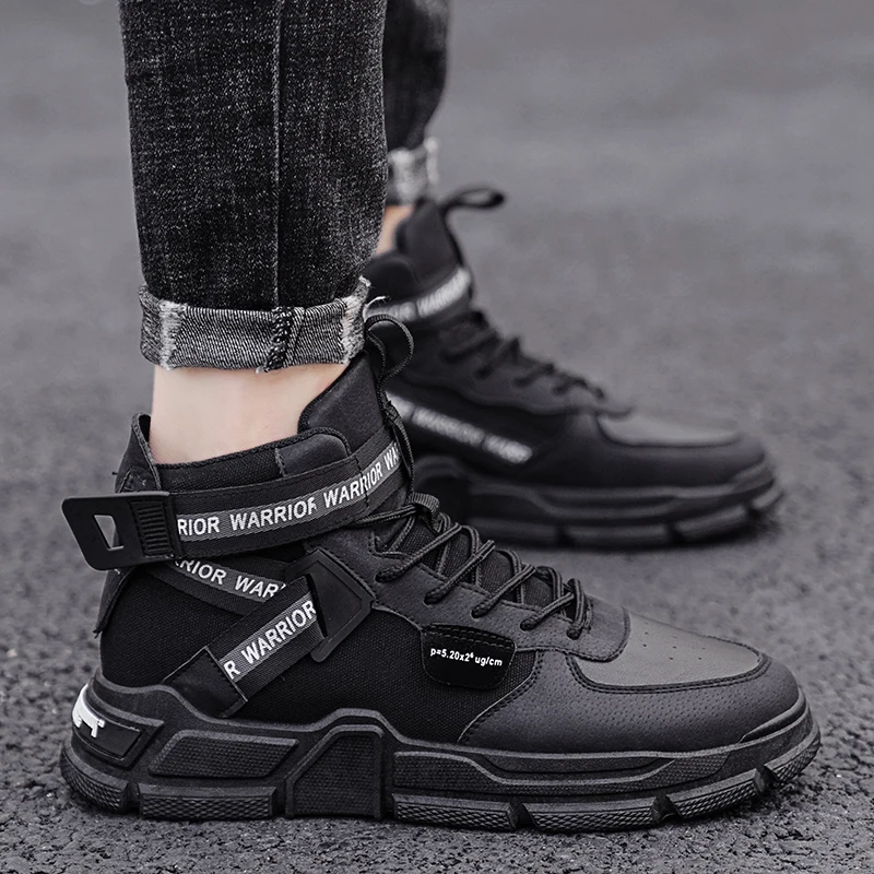 

High top men sneakers winter Keep warm Men Casual Shoes Trend Comfortable Flat walking shoes Non-slip Popular Men Fashion Shoes