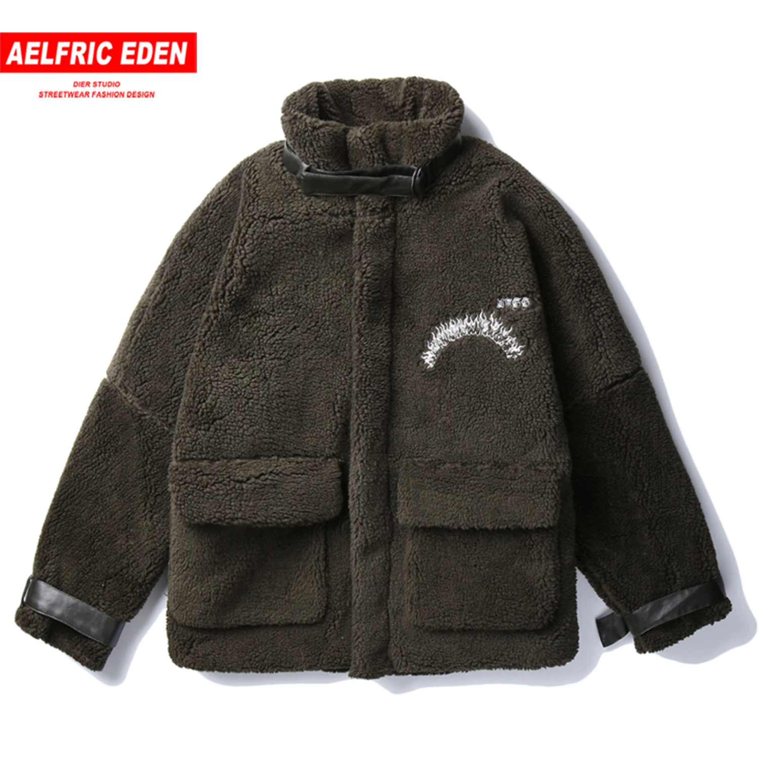 Aelfric Eden хип хоп флисовая однотонная мужская парка Повседневная Теплая стеганая