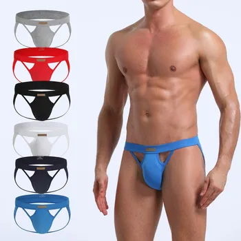 

Men's Sexy Panties Shorts Panties Soft Breathable Briefs Comfortable Solid color Gay underwear 2020 ropa interior hombre