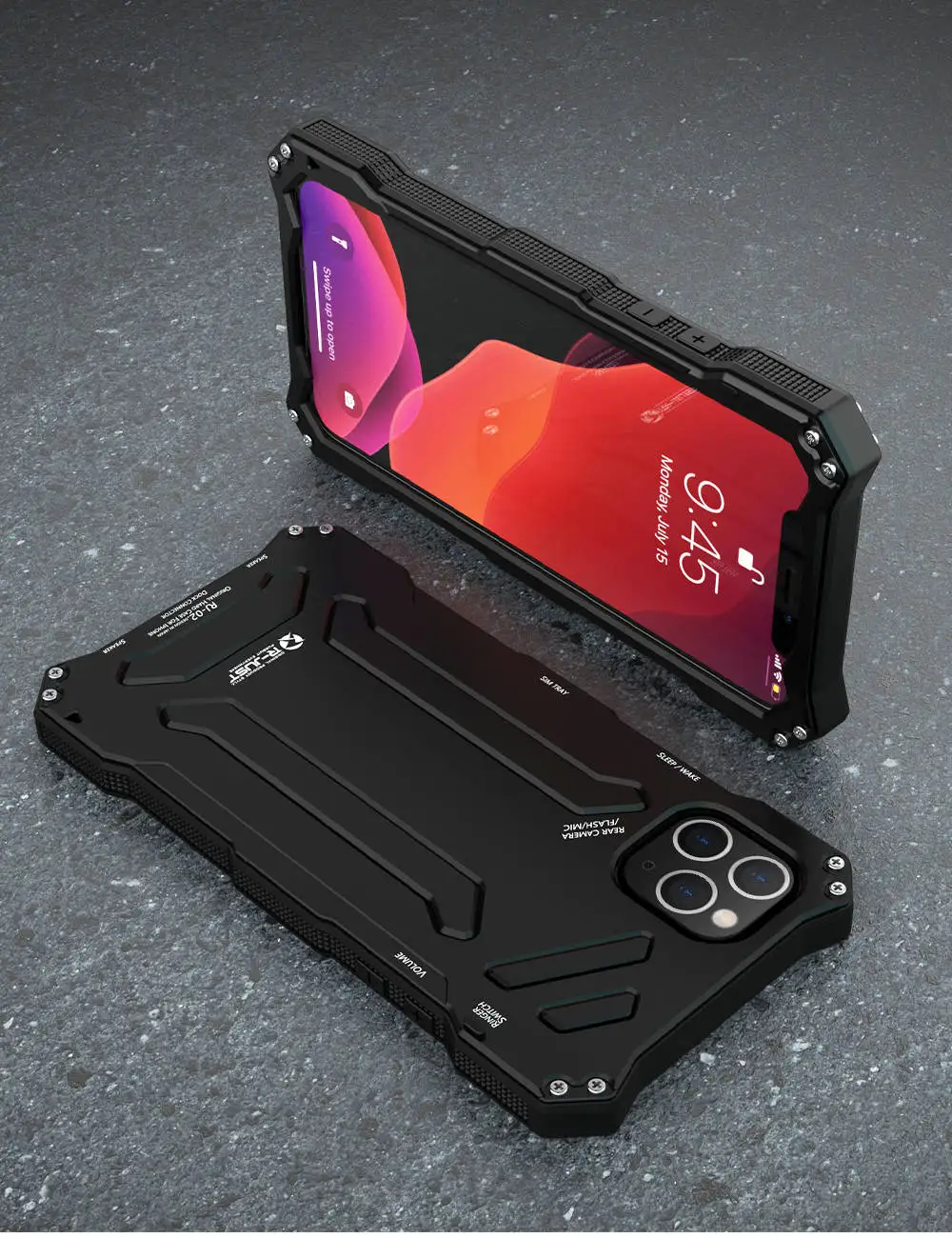 Black Роскошный Алюминиевый металлический чехол Gorilla glass для iphone XS MAX XR X 6 6s 7 8 Plus чехол для телефона водонепроницаемый защитный чехол - Цвет: Black