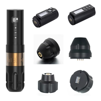 

2020 Newest Wireless Tattoo Machine Short Pen Swiss Motor 1800mA/h Adjust Battery Voltage For Tattoo Liner Shader Free Shipping