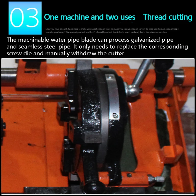 2-inch Electric Threading Machine Fast Speed High Precision Long Service Life Long Power Pipe Cutting and Threading Machine