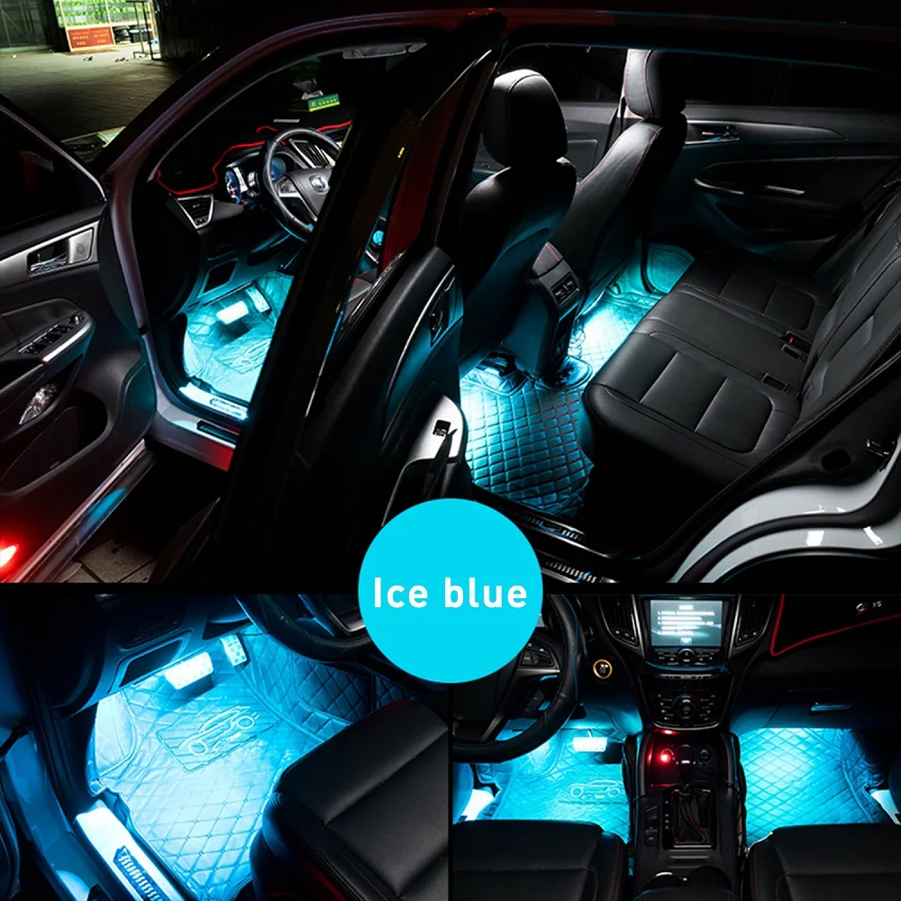 Светодиодная лента RGB с дистанционным управлением, автомобильная декоративная атмосферная лампа для Mitsubishi Lancer 9 10 I200 Pajero 4 Sport Colt Outlander ASX