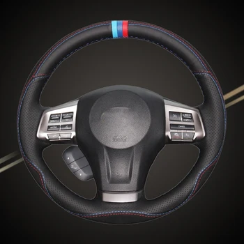 

Car Braid On The Steering Wheel Cover for Subaru Forester 2013-2016 Legacy 2013-2014 Outback 2013-2014 XV 2013-2015 Auto Covers