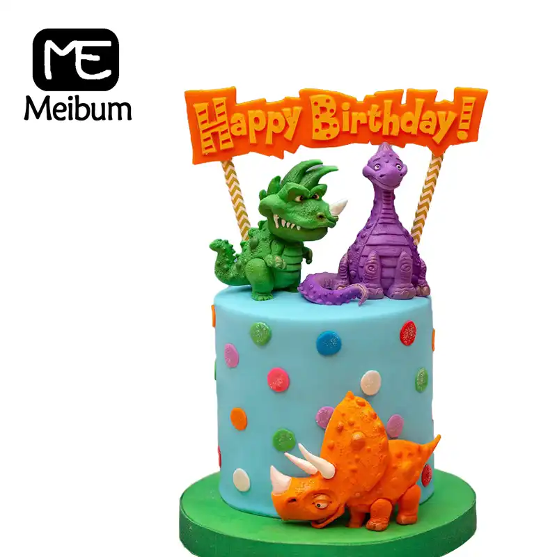 Meibum Silikon Fondant Kuchen Jurassic Dinosaurier Form Kinder Geburtstag Gum Pasten Zucker Handwerk Geback Dekorieren Mould Backen Werkzeuge Backformen Aliexpress