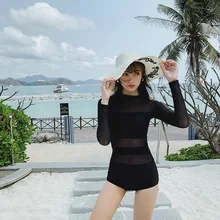 Women's One-Piece Swimsuit Swimwear Push Up Beach Womens One Piece Woman Fused Female New Black Sexy Abdomen Slender Screen